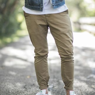 5Sdg5F Men's Straight Fit Chino Pants — Cotton Twill